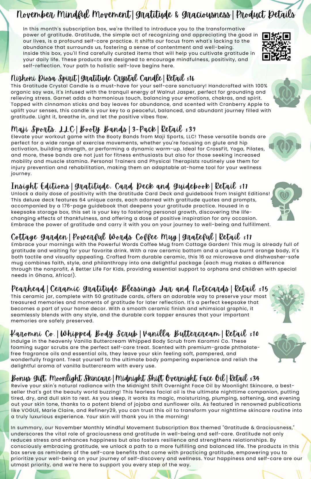 The Mindful Movement | Past Box | November 2023 - Green Dragon Boutique