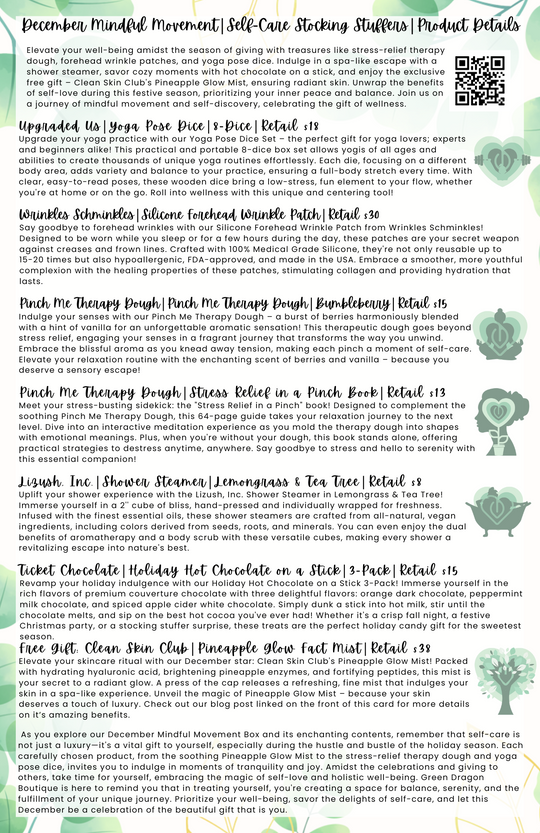 The Mindful Movement | Past Box | December 2023 - Green Dragon Boutique