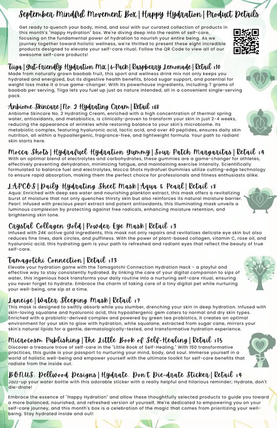 The Mindful Movement | Past Box | September 2023 - Green Dragon Boutique
