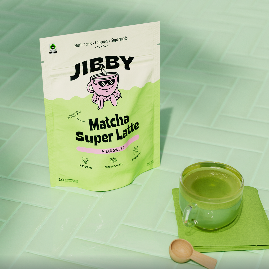 Latte Mix | Jibby Coffee | Matcha Super Latte | A Tad Sweet | 10 Servings