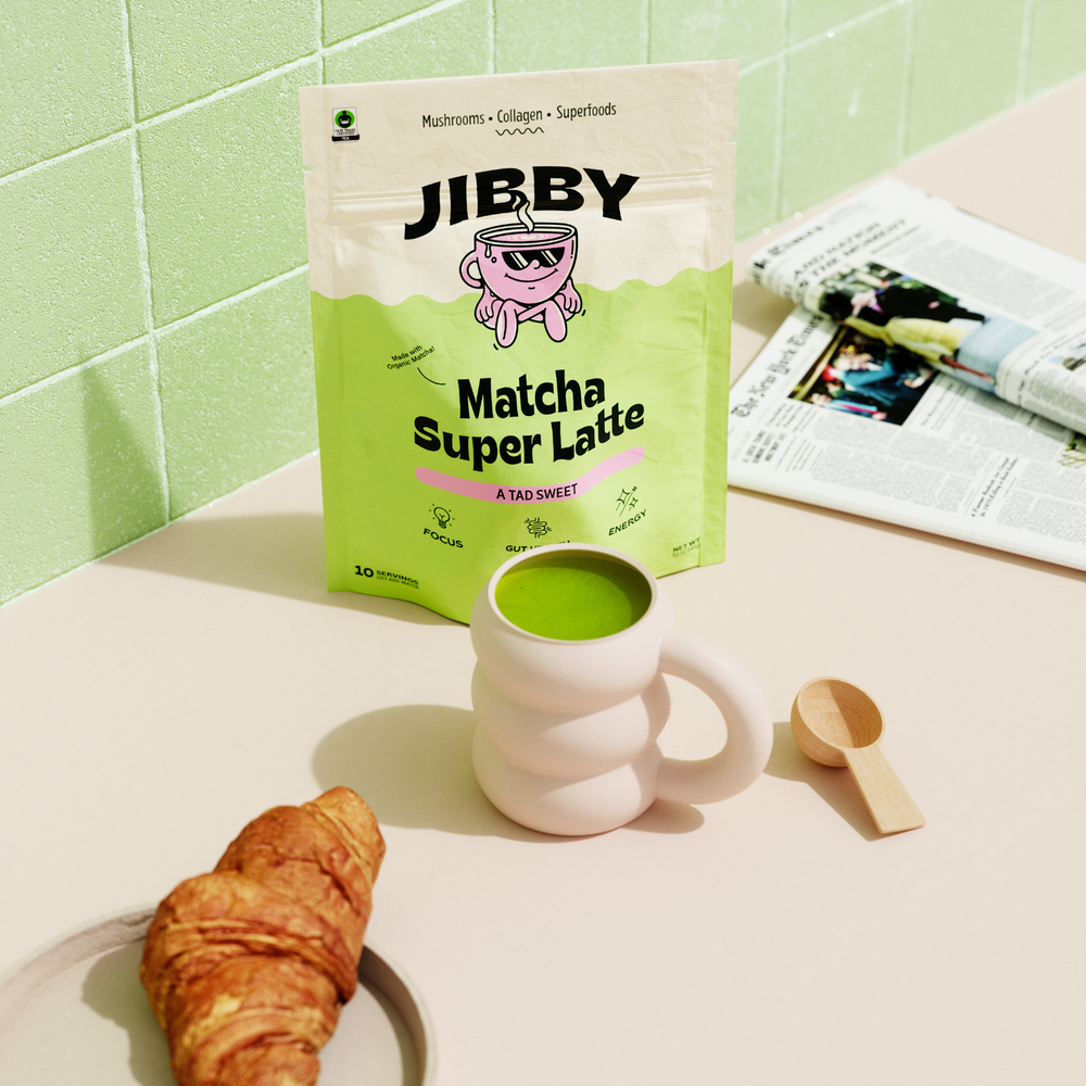 Latte Mix | Jibby Coffee | Matcha Super Latte | A Tad Sweet | 10 Servings