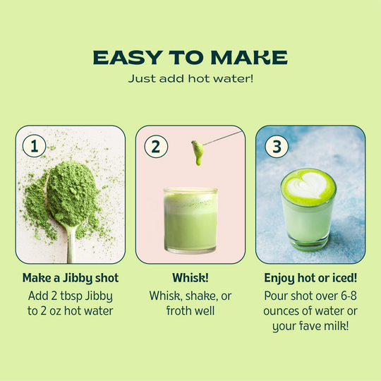 Latte Mix | Jibby Coffee | Matcha Super Latte | A Tad Sweet | 10 Servings