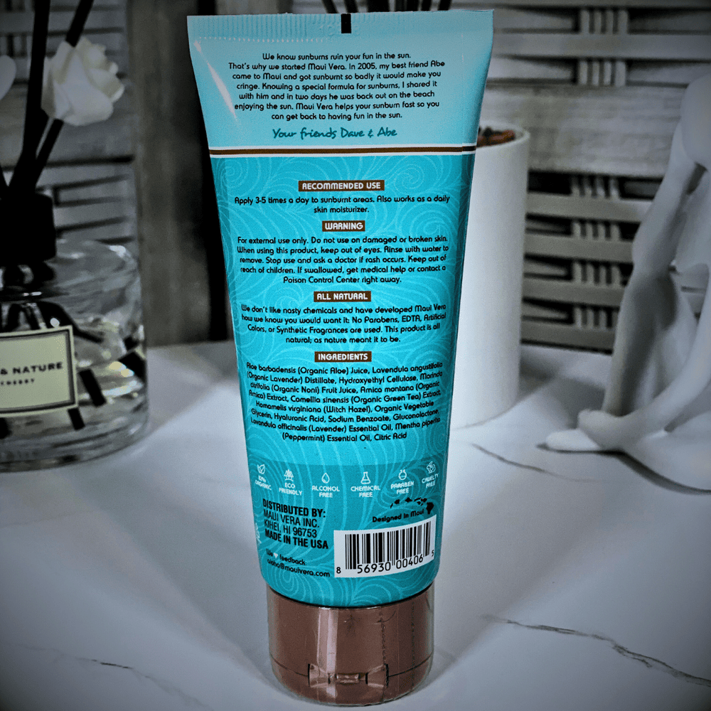Sunburn Gel | Maui Vera | Organic Sunburn & After Sun Gel - Green Dragon Boutique