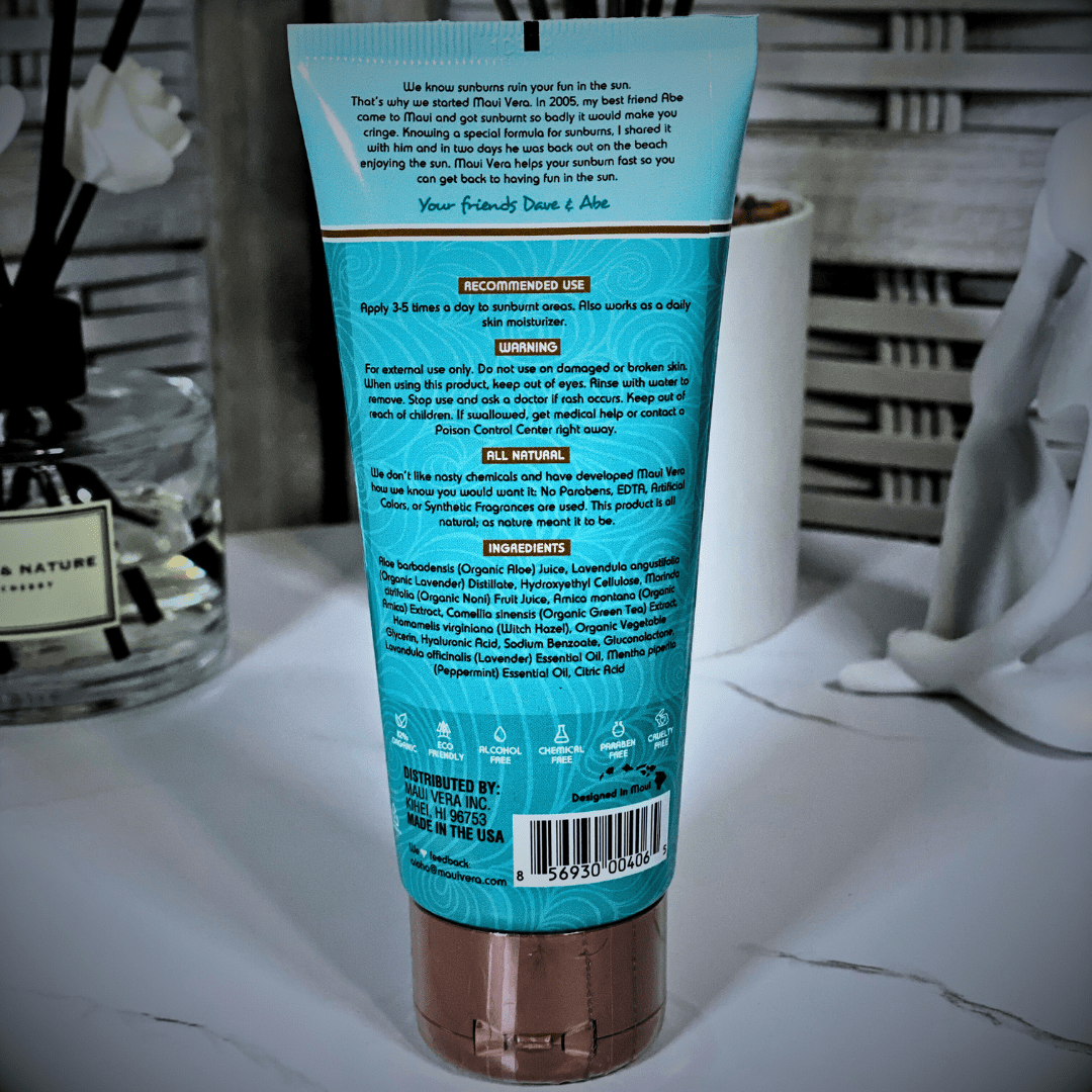 Sunburn Gel | Maui Vera | Organic Sunburn & After Sun Gel - Green Dragon Boutique