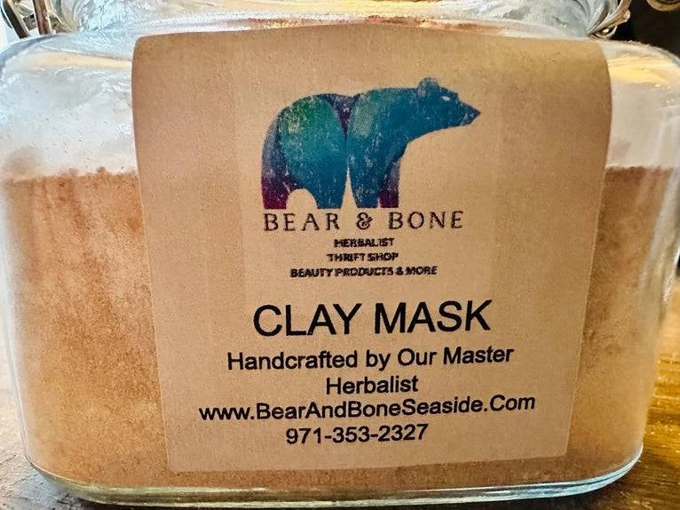 Face Mask | Bear & Bone | Handcrafted Clay Mask - Green Dragon Boutique