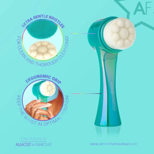 Exfoliating Brush | Almost Famous | "Clean Freak" 2-in-1 Cleanse & Exfoliate Facial Brush - Green Dragon Boutique