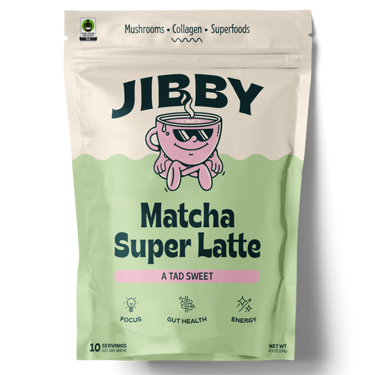 Latte Mix | Jibby Coffee | Matcha Super Latte | A Tad Sweet | 10 Servings