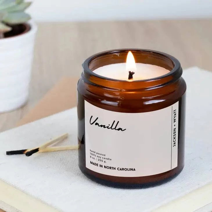 Organic Soy Candle | Jackson + Wyatt | Year Round | Vanilla - Green Dragon Boutique