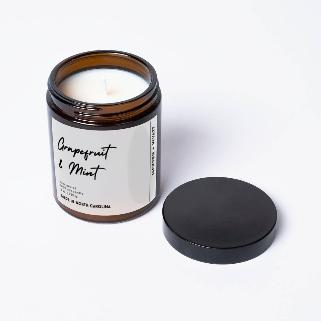 Organic Soy Candle | Jackson + Wyatt | Spring/Summer | Grapefruit & Mint - Green Dragon Boutique