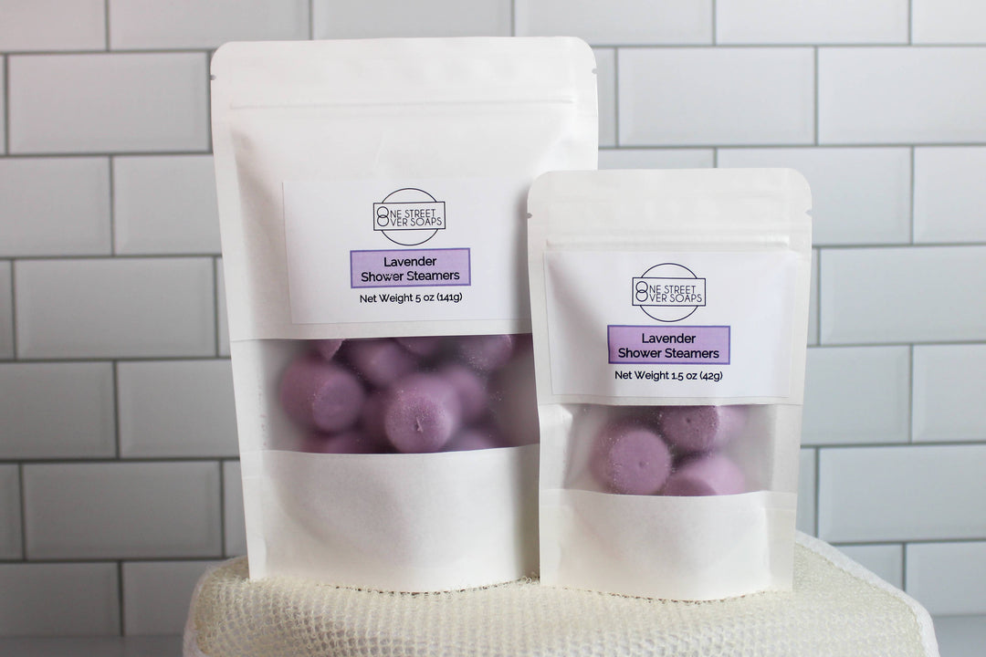 Shower Steamers | One Street Over Soaps | Mini Lavender Shower Steamers