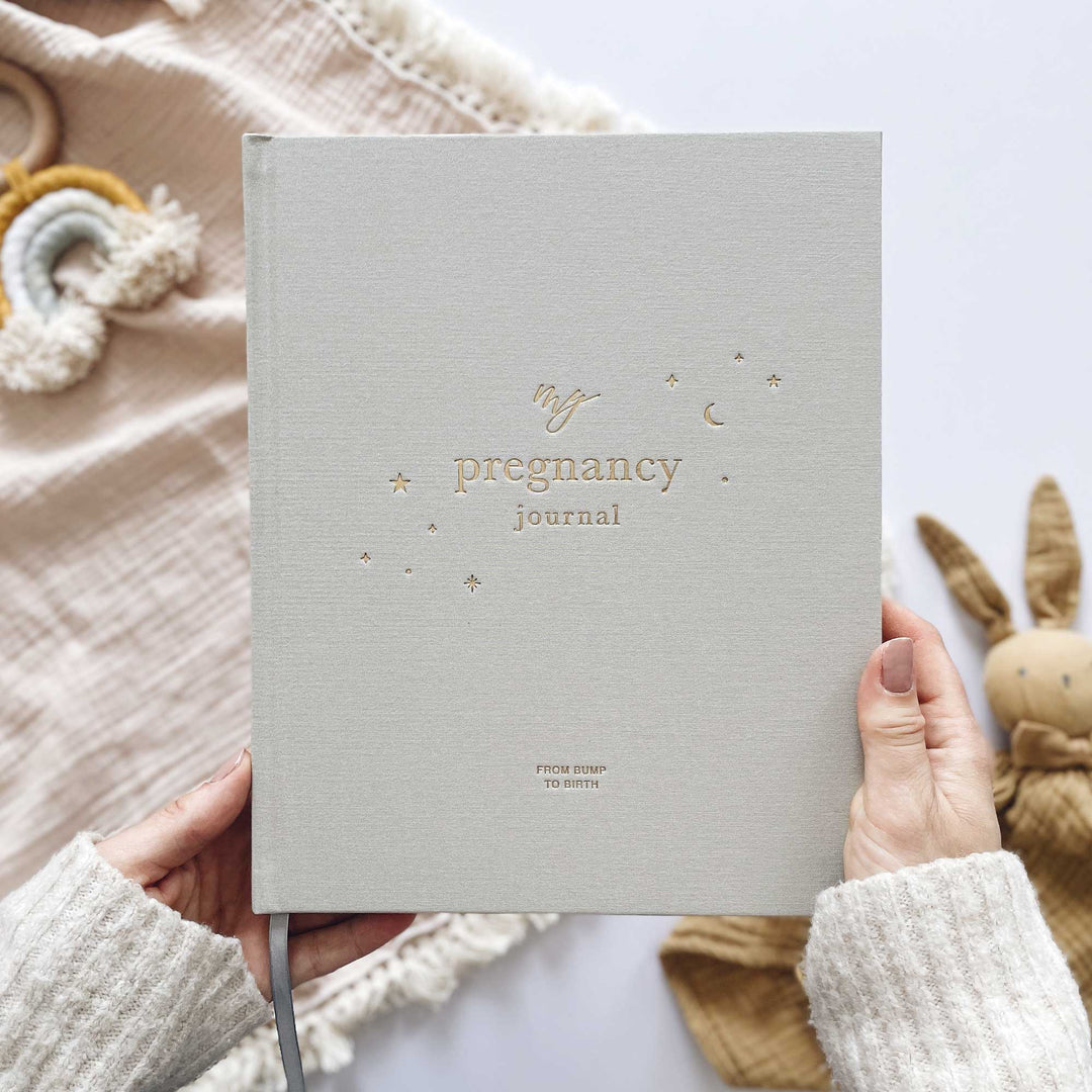 Journal | Blush and Gold | Pregnancy Journal | Grey - Green Dragon Boutique