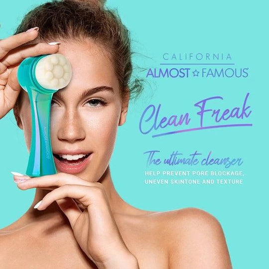 Exfoliating Brush | Almost Famous | "Clean Freak" 2-in-1 Cleanse & Exfoliate Facial Brush - Green Dragon Boutique