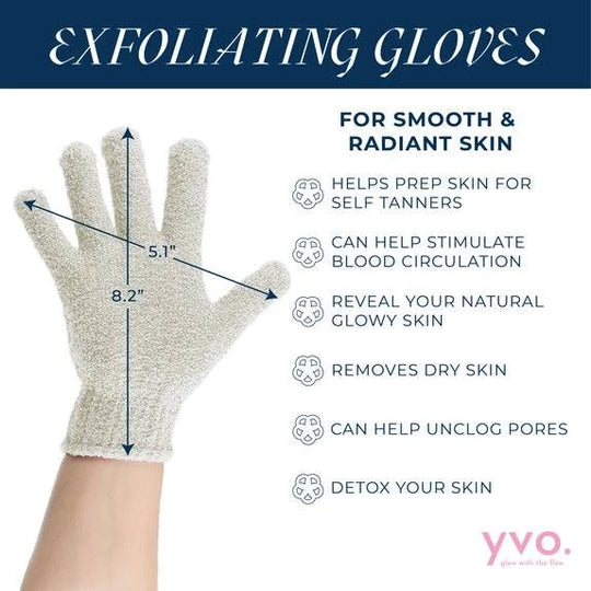 Exfoliating Gloves | YVO | Organic Cotton Gloves - Green Dragon Boutique