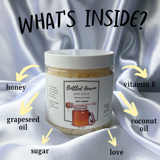 Body Scrub | Bottled Heaven | Natural Soft Honey