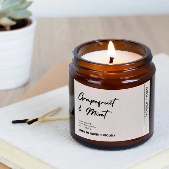 Organic Soy Candle | Jackson + Wyatt | Spring/Summer | Grapefruit & Mint - Green Dragon Boutique