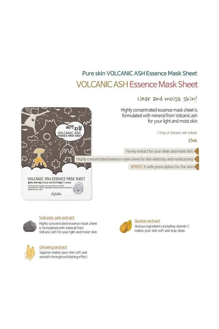 Sheet Mask | Esfolio | Volcanic Ash Essence Sheet Mask