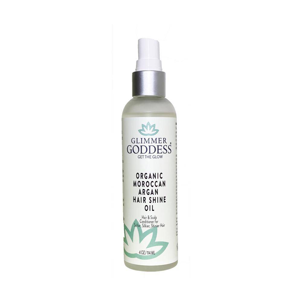 Hair Shine Spray | Glimmer Goddess | Organic Moroccan Argan Oil Hair Shine Spray