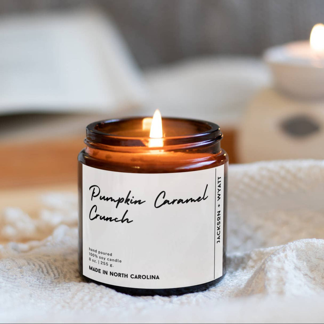 Pumpkin Caramel Crunch - Organic Soy Candle - Fall/Winter - Green Dragon Boutique