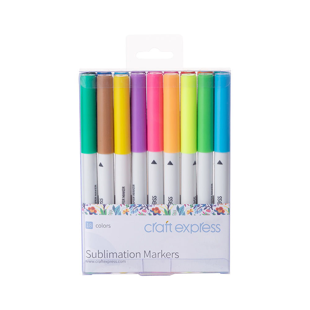 Markers | Craft Express | 18-Pack Assorted Colors Joy Sublimation Markers