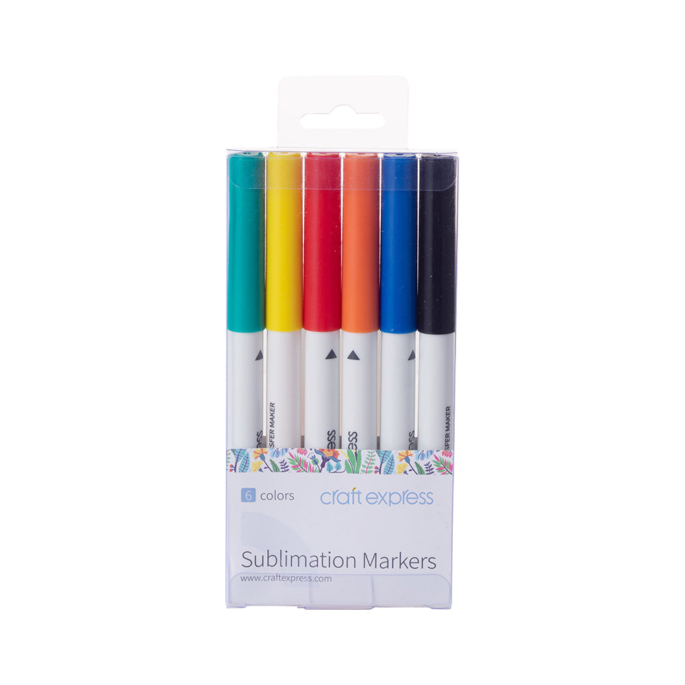Markers | Craft Express | 6-Pack Assorted Colors Joy Sublimation Markers