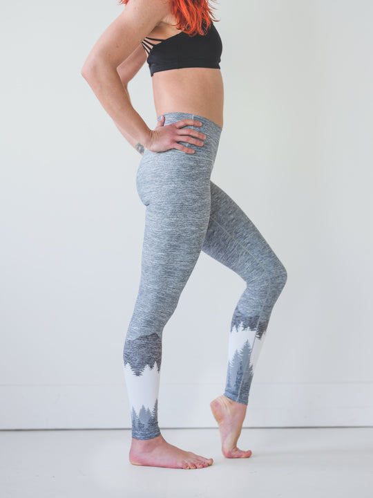 Yoga Pants | Colorado Threads | Ash Grey Mountain Yoga Pants