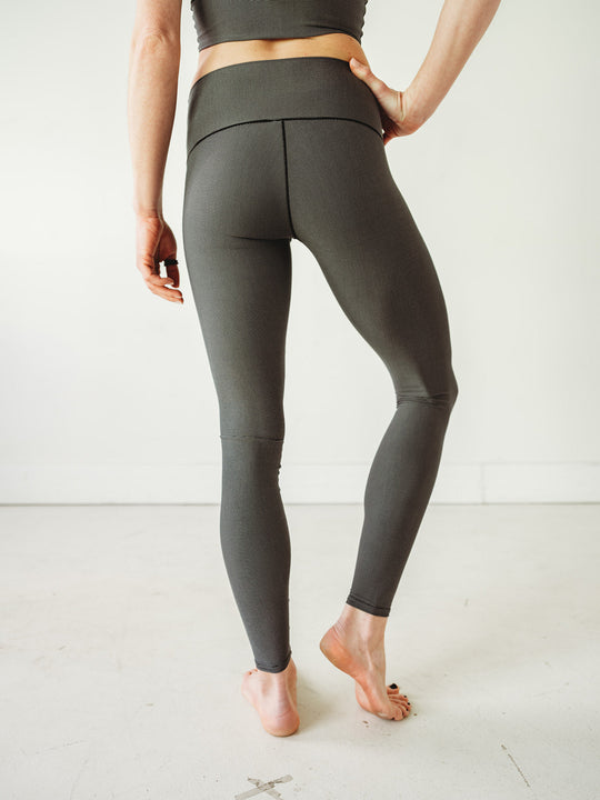 Yoga Pants | Colorado Threads | Grey Microstripe Yoga Pants