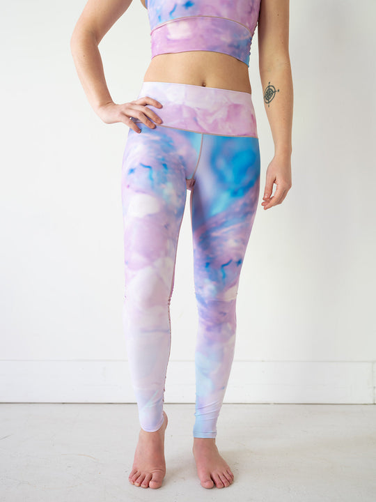 Yoga Pants | Colorado Threads | Pink Tie Dye Yoga Pants
