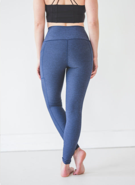 Yoga Pants | Colorado Threads | Navy Wander Pocket Yoga Pants