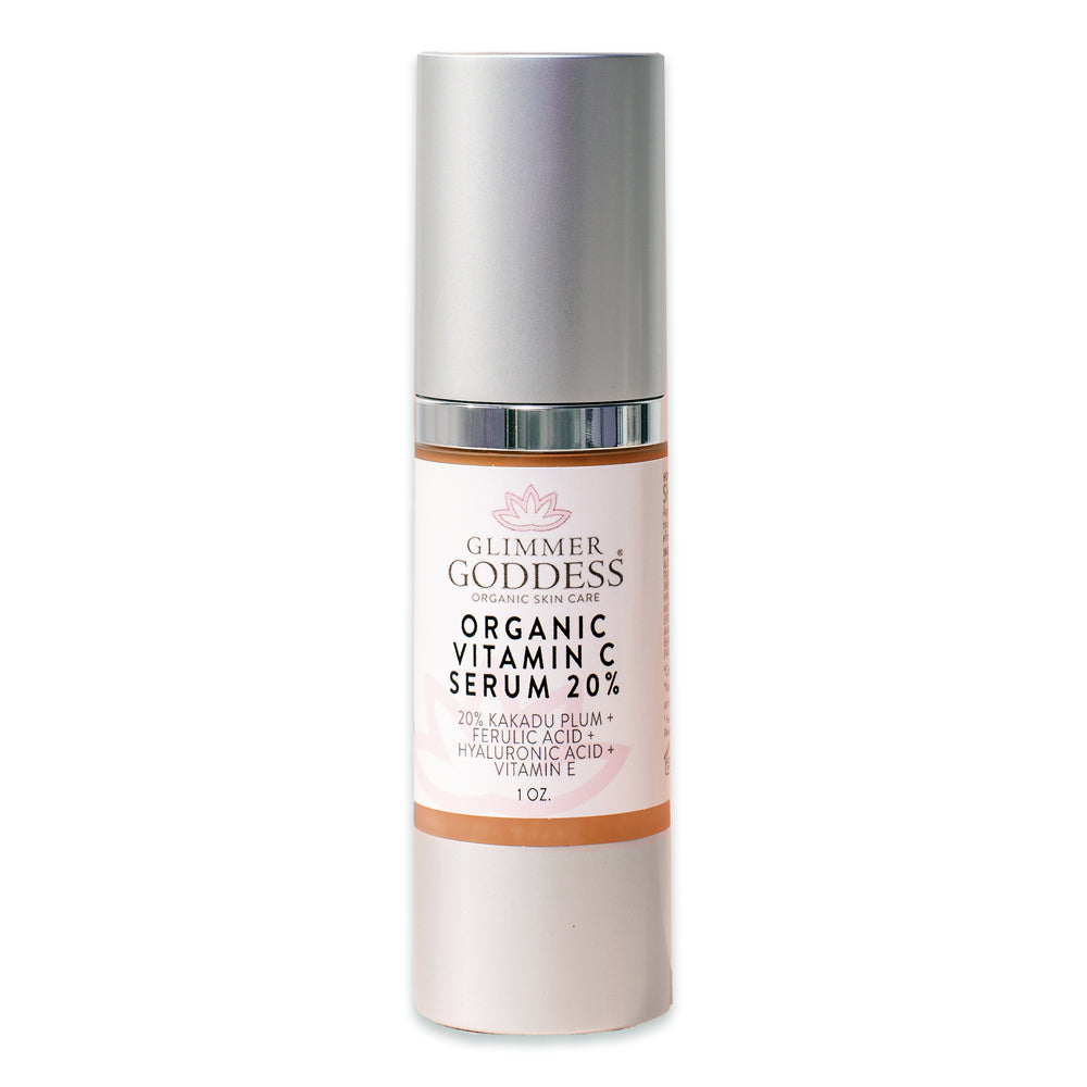 Face Serum Set | Glimmer Goddess | Organic Vitamin C 3 Step Anti-Aging Collection