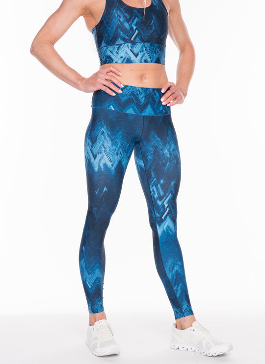 Yoga Pants | Colorado Threads | Blue Wave Yoga Pants