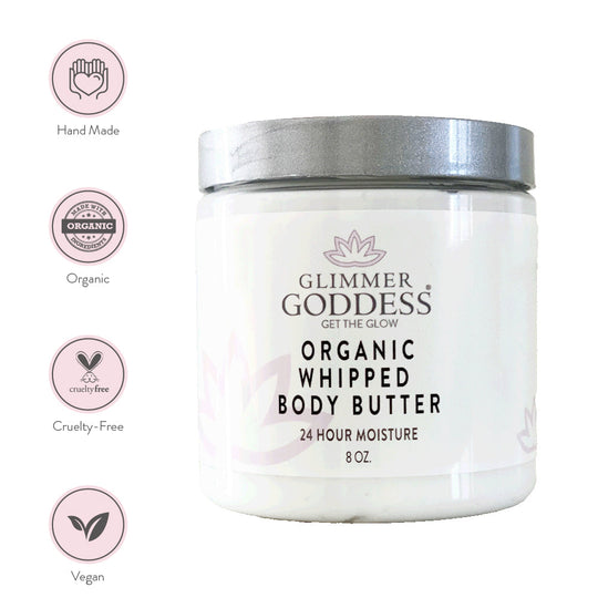 Body Butter | Glimmer Goddess | Organic Whipped Body Butter | 28 Scents