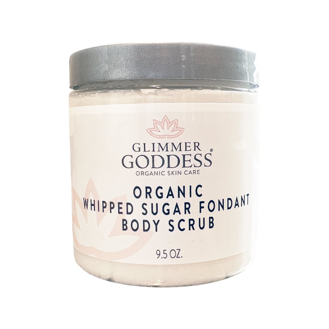 Body Scrub | Glimmer Goddess | Organic Whipped Sugar Fondant Body Scrub Set