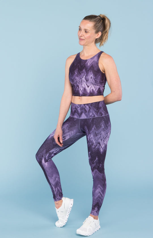 Yoga Pants | Colorado Threads | Purple Wave Yoga Pants