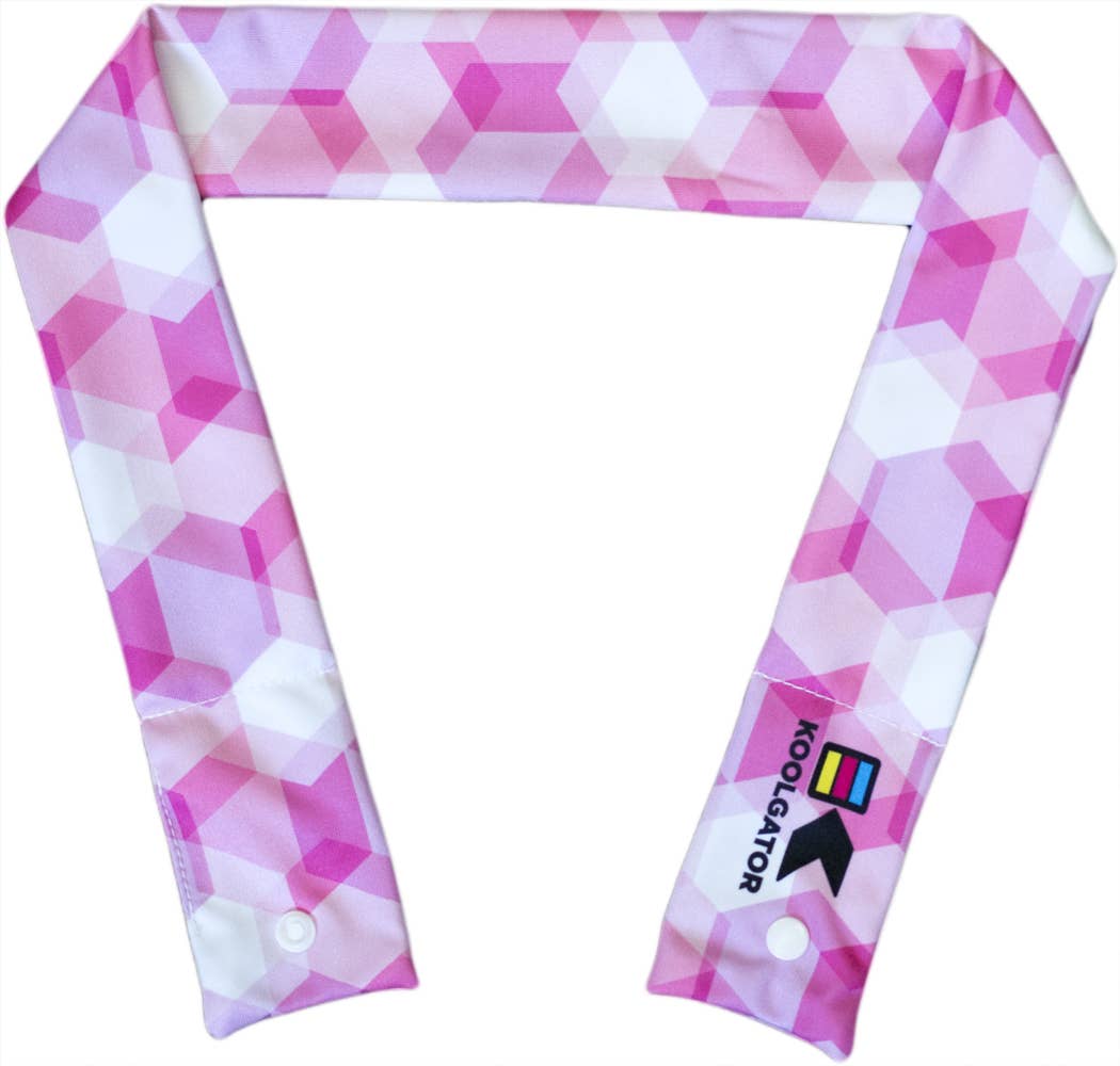 Update Title Please - Cooling Neck Wrap: Pink Geometric - Green Dragon Boutique