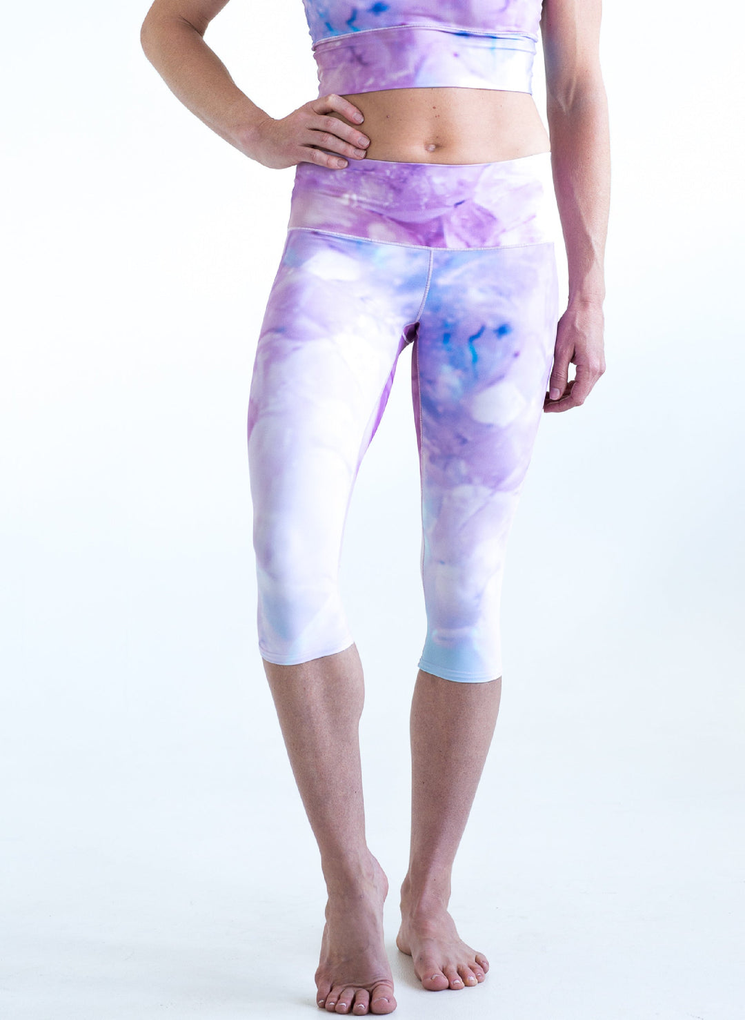 Yoga Pants | Colorado Threads | Pink Tie Dye Capris