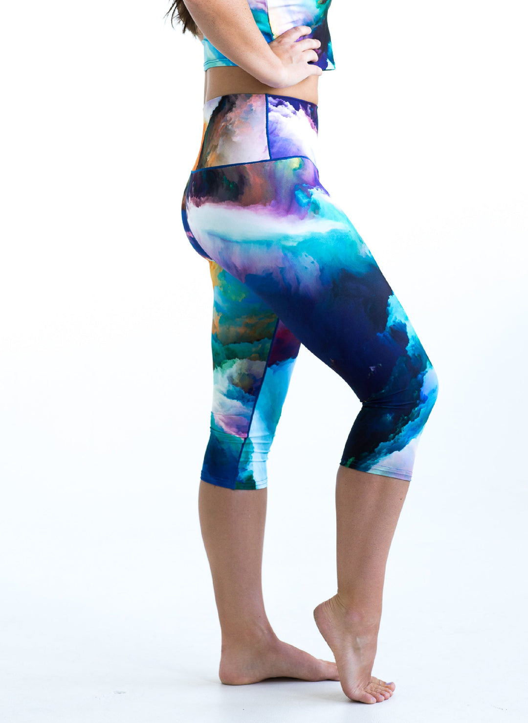 Yoga Pants | Colorado Threads | Watercolor Capris