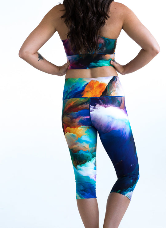 Yoga Pants | Colorado Threads | Watercolor Capris